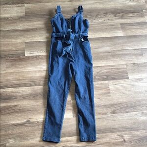 Vintage Iris Denim Jumpsuit Overalls Women's M Blue Cotton Blend Retro 90s Style